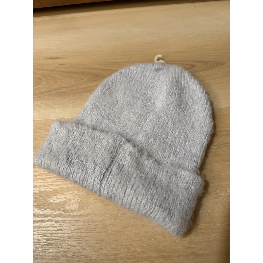Calia Luxe Beanie Hat Women's One Size Blue Soft Knit Winter OSFM Polyester Flaw